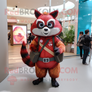 Red Raccoon mascotte...