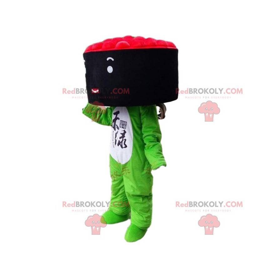 Mascotte de maki, de sushi géant avec des œufs de poisson - Mascotte de maki, de sushi géant avec des œufs de poisson -