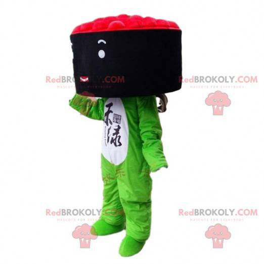 Mascot maki, giant sushi with fish eggs - Redbrokoly.com