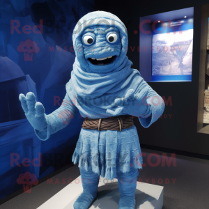 Blue Mummy mascotte kostuum...