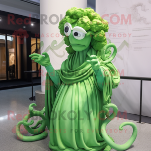 Lime Green Medusa mascotte...