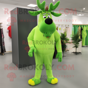 Lime Green Elk mascotte...