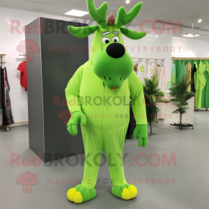 Lime Green Elk maskot...