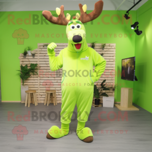 Lime Green Elk mascotte...