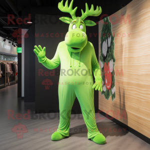 Lime Green Elk maskot...