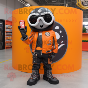 Orange Soda Can maskot...