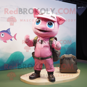 Pink Tuna mascotte kostuum...