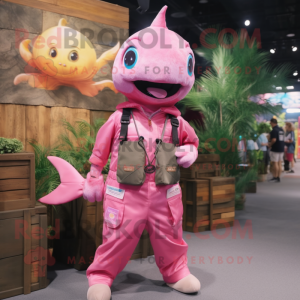 Pink Tuna mascotte kostuum...