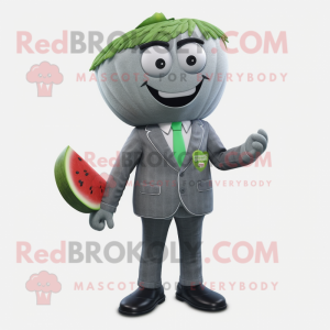 Grå vannmelon maskot...