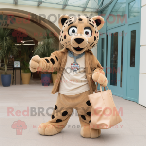 Brauner Jaguar Maskottchen...