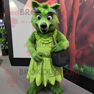 Grønn hyene maskot...
