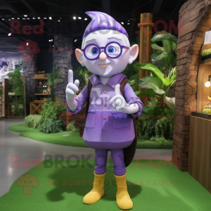 Lavendel Elf maskot drakt...