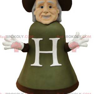 Mascot anciano en forma de campana gigante - Redbrokoly.com