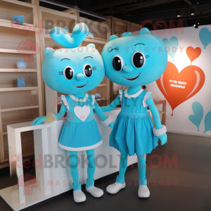 Cyan Arrow Of Love maskot...