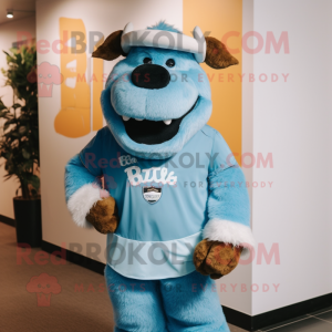 Sky Blue Bison mascotte...