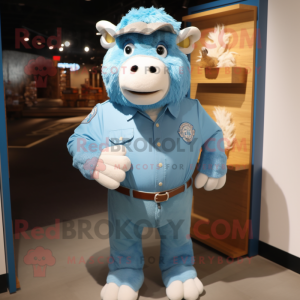 Sky Blue Bison mascotte...