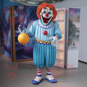 Blue Evil Clown mascotte...