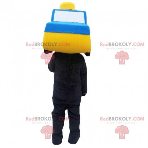 Blue and yellow car mascot, car costume - Redbrokoly.com