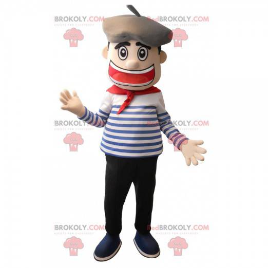 Mascotte de marin d'homme basque - Redbrokoly.com