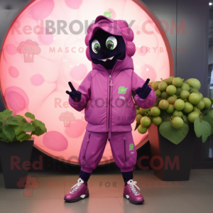 Rosa Grape maskot kostym...