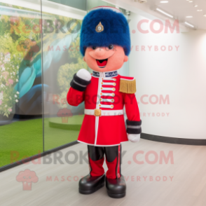 nan British Royal Guard mascot costume character dressed with a Bermuda Shorts and Gloves