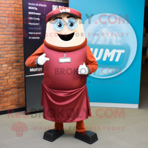 Rust Momentum mascot costume character dressed with a Evening Gown and Smartwatches