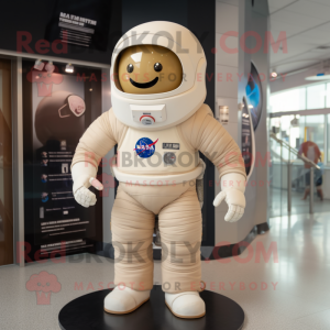 Beige Astronaut maskot...