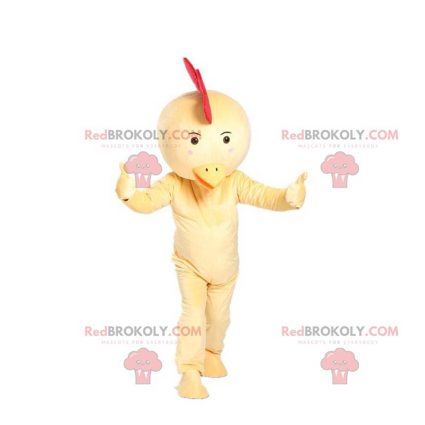 Chicken mascot, hen costume, yellow bird - Redbrokoly.com