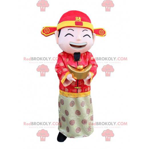 Asiatisches Mannmaskottchen, Glücksgottkostüm - Redbrokoly.com