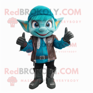 Turquoise Elf mascotte...