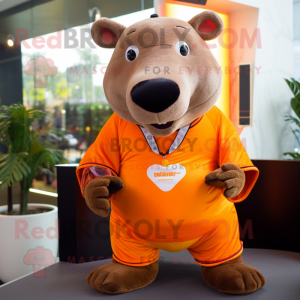 Oranje Tapir mascotte...