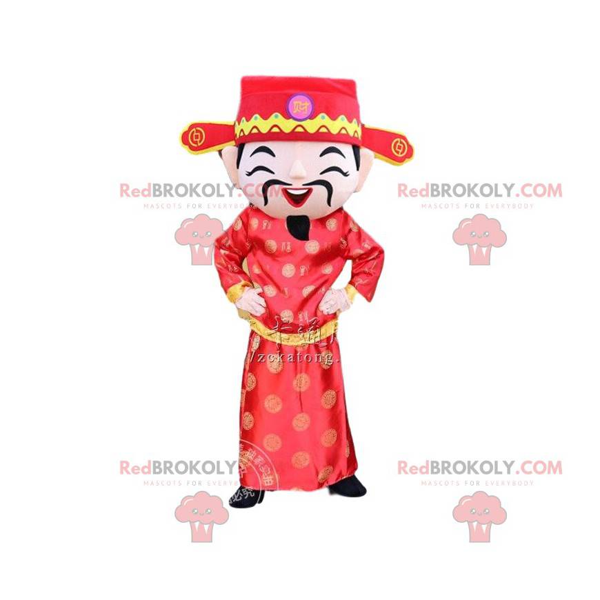Asiatisk mannskostyme, rikdomens gud, asiatisk maskot -