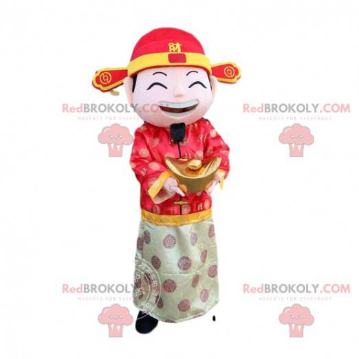 Asian man costume, god of wealth, Asian mascot - Redbrokoly.com