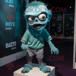 Teal zombie mascotte...