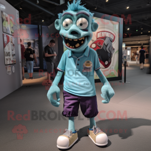 Teal zombie mascotte...