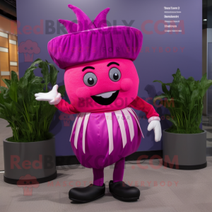 Magenta majroe maskot...