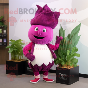 Magenta raap mascotte...