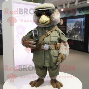 nan Special Air Service mascot costume character dressed with a Empire Waist Dress and Bracelet watches