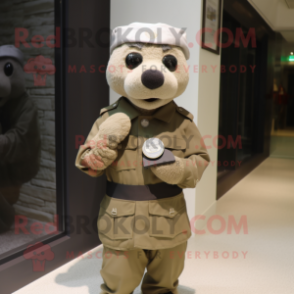 nan Special Air Service mascot costume character dressed with a Empire Waist Dress and Bracelet watches