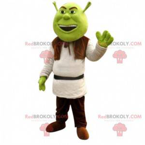 Shrek mascotte, famoso cartone animato orco verde con lo stesso