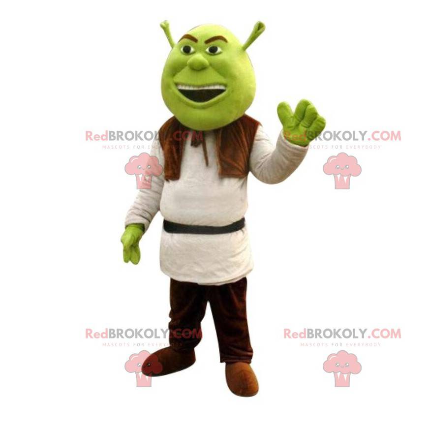 Mascot Shrek, beroemde cartoon groene boeman met dezelfde naam