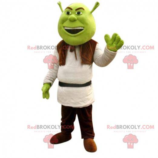 Mascote de Shrek, famoso desenho animado verde ogro de mesmo