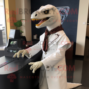 Wit Utahraptor mascotte...