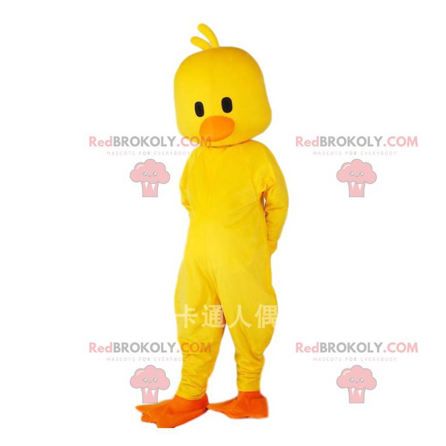 Mascote canário amarelo, fantasia de pássaro gigante -