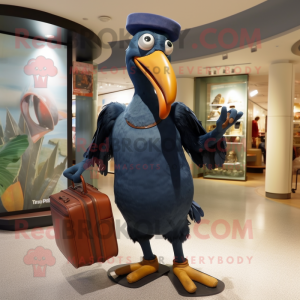 Navy Dodo Bird maskot drakt...