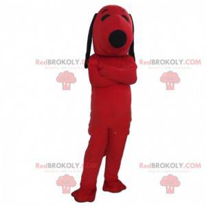 Mascot Snoopy, the famous comic book dog, red dog costume -