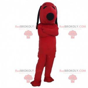 Mascotte de Snoopy, le célèbre chien de BD, costume chien rouge