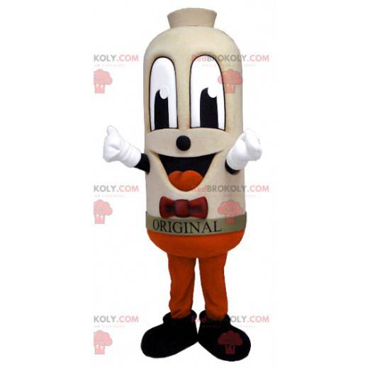 Stor smilende beige mand pølsemaskot - Redbrokoly.com