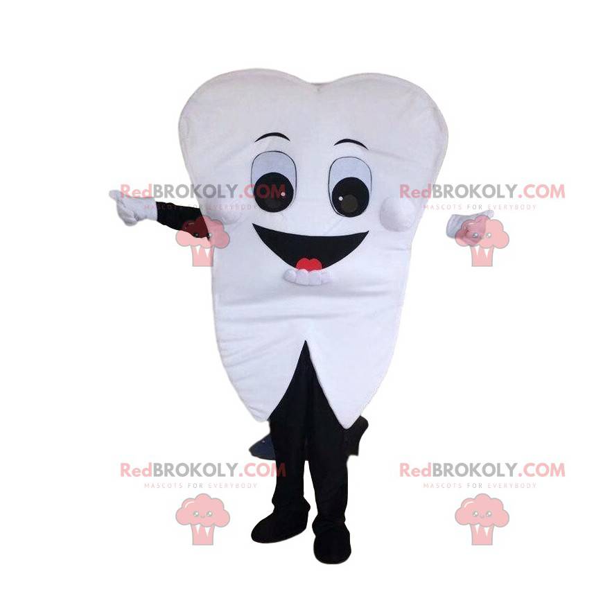 Obří bílý zub maskot, zub kostým - Redbrokoly.com