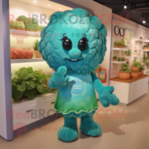 Turquoise Broccoli mascotte...